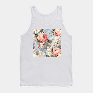 Shabby Chic Flowers Pattern 15 Tank Top